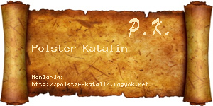Polster Katalin névjegykártya